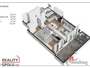 Prodej bytu 2+kk, Praha - Kbely, Plzákova, 51 m2