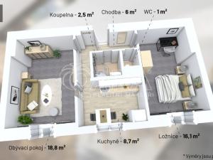 Prodej bytu 2+1, Praha - Žižkov, Buková, 52 m2