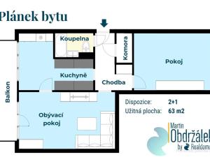 Pronájem bytu 2+1, České Budějovice, Plzeňská, 63 m2