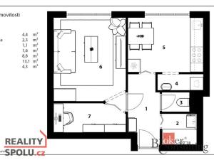 Pronájem bytu 2+1, Pardubice - Zelené Předměstí, Benešovo náměstí, 38 m2