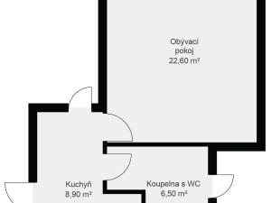 Pronájem bytu 1+1, Zlín - Prštné, B. Němcové, 38 m2