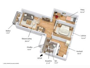 Prodej bytu 3+1, Žatec, Hájkova, 62 m2