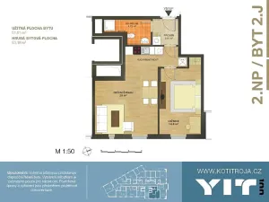 Prodej bytu 2+kk, Praha - Troja, Mazurská, 52 m2