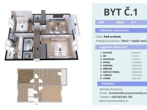 Prodej bytu 3+1, Plzeň - Lobzy, Pod Vrchem, 70 m2