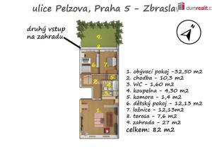 Prodej bytu 3+kk, Praha - Zbraslav, Pelzova, 82 m2