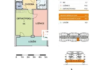 Pronájem bytu 2+kk, Olomouc, Aloise Rašína, 49 m2