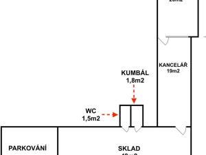 Pronájem obchodního prostoru, Řevnice, Pražská, 70 m2