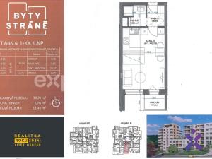 Pronájem bytu 1+kk, Zlín, Nad Stráněmi, 34 m2