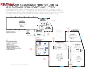 Pronájem obchodního prostoru, Litvínov - Horní Litvínov, Vinohradská, 630 m2