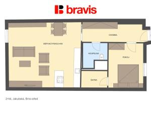 Pronájem bytu 2+kk, Brno, Jakubská, 69 m2