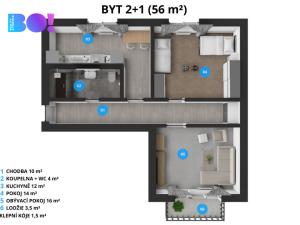 Prodej bytu 2+1, Ostrava, Josefa Brabce, 56 m2