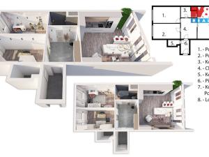 Prodej bytu 3+1, Praha - Modřany, Mazancova, 84 m2