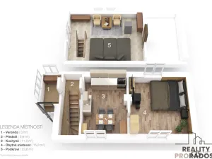 Prodej rodinného domu, Malé Žernoseky, Labská, 60 m2