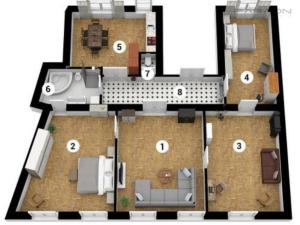 Pronájem bytu 4+1, Praha - Nové Město, Biskupská, 132 m2