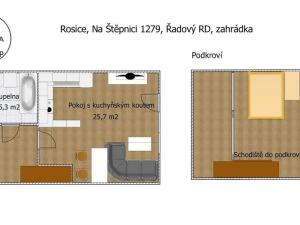 Prodej rodinného domu, Rosice, Na Štěpnici, 68 m2