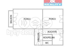 Prodej bytu 2+1, Ostrava - Poruba, Francouzská, 52 m2