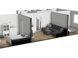 Prodej bytu 3+1, Písek - Budějovické Předměstí, nábřeží 1. máje, 63 m2
