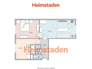 Pronájem bytu 2+1, Orlová - Poruba, Žofinská, 51 m2