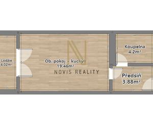 Pronájem bytu 1+kk, Zbůch, Vrbová, 33 m2