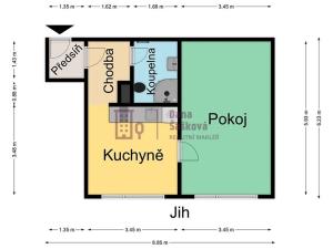 Pronájem bytu 1+1, Nová Bystřice, Rybní, 43 m2