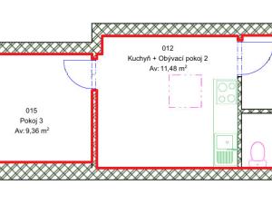 Pronájem bytu 2+kk, Brušperk, náměstí J. A. Komenského, 33 m2
