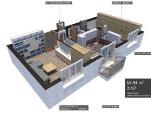 Pronájem bytu 2+1, Hranice, Vítězná, 51 m2