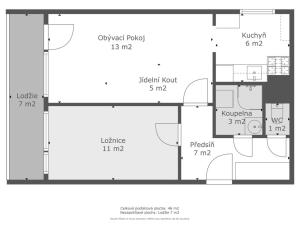 Prodej bytu 2+1, Praha, Habrová, 46 m2