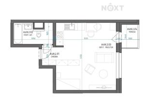 Pronájem bytu 1+kk, Zlín, Nad Stráněmi, 39 m2