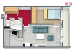 Prodej bytu 2+1, Teplice, Alejní, 46 m2