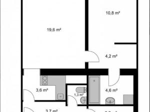 Pronájem bytu 2+kk, Jablonec nad Nisou, Anenské náměstí, 55 m2