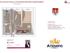 Pronájem bytu 2+kk, Borek, Pod vodárnou, 56 m2