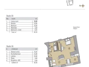 Pronájem bytu 2+kk, Praha - Staré Město, Liliová, 62 m2