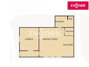 Pronájem bytu 2+kk, Uherské Hradiště - Mařatice, 39 m2