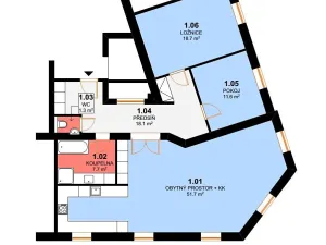 Pronájem bytu 3+kk, Praha - Vinohrady, Bořivojova, 105 m2