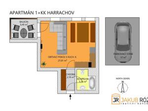 Prodej bytu 1+kk, Harrachov, 39 m2