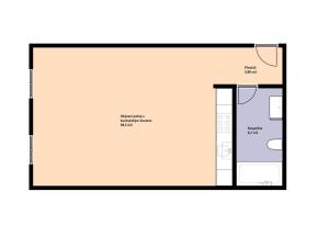 Pronájem bytu 1+kk, Praha - Karlín, Křižíkova, 49 m2