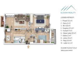 Prodej bytu 3+1, Nový Jičín, Dlouhá, 76 m2