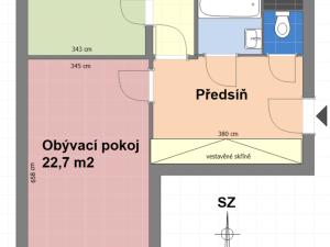 Pronájem bytu 2+1, Praha - Záběhlice, Na Chodovci, 55 m2