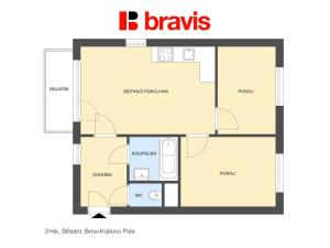 Pronájem bytu 3+kk, Brno - Ponava, Střední, 75 m2