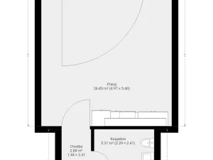 Pronájem bytu 1+kk, Brno, Bratislavská, 37 m2