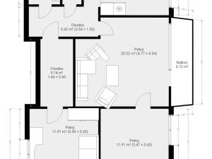 Pronájem bytu 3+1, Brno, Strnadova, 73 m2