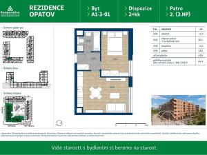 Pronájem bytu 2+kk, Praha - Chodov, Líbalova, 44 m2