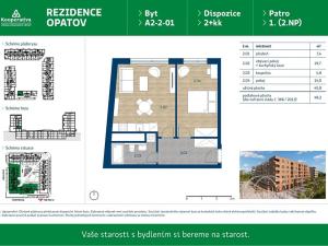 Pronájem bytu 2+kk, Praha - Chodov, Líbalova, 49 m2