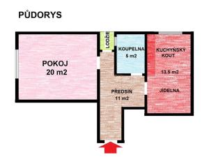 Prodej bytu 2+kk, Teplice, Masarykova třída, 50 m2