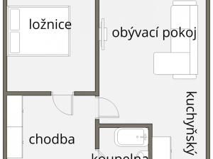 Pronájem bytu 2+kk, České Budějovice - České Budějovice 7, Lidická tř., 56 m2