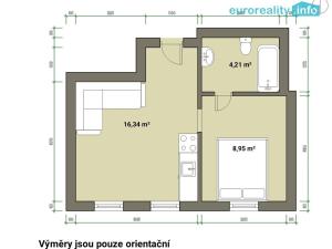Prodej bytu 1+1, Kraslice, Rybná, 30 m2