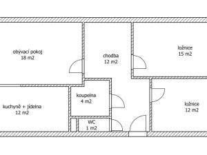 Pronájem bytu 3+1, Kladno - Kročehlavy, Norská, 76 m2
