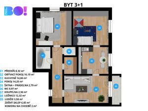 Prodej bytu 3+1, Zubří, Sídliště 6. května, 71 m2