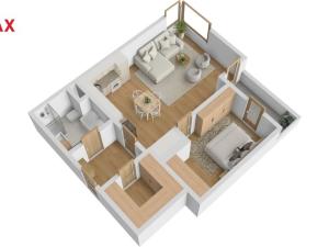 Pronájem bytu 2+kk, Hradec Králové - Třebeš, Svatojánská, 57 m2