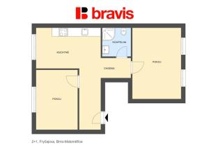 Pronájem bytu 2+1, Brno - Obřany, 65 m2